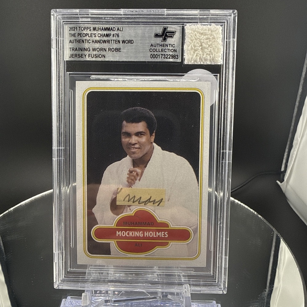 2021 Topps Muhammad Ali #76 Jersey Fusion Robe Relic Handwritten Words BGS Auth